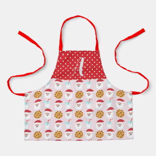 Tablier Pink Père Noël Lait et biscuits Apron, petit tabli