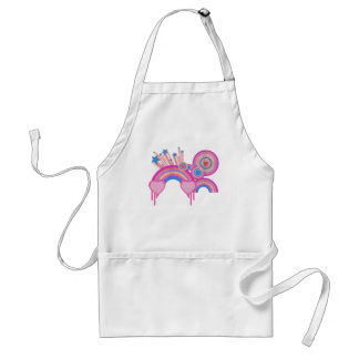 Tablier Pink Punk Rainbow Stars et Spirales
