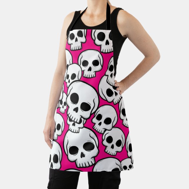 Tablier Pink Skull Pattern (Insitu)