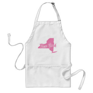 Tablier Pink State New York Adult Apron