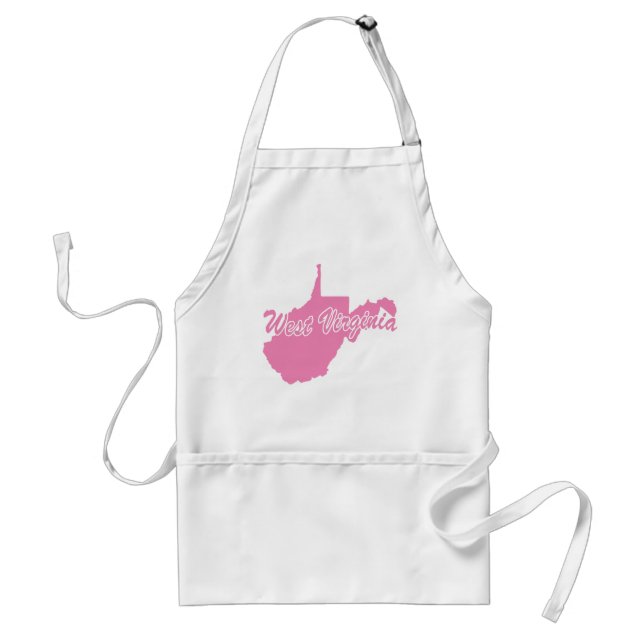 Tablier Pink State West Virginia Adult Apron (Devant)