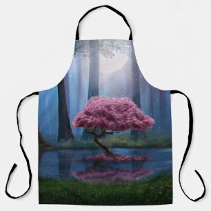Tablier Pink Tree Pond Forest Photomanipulation