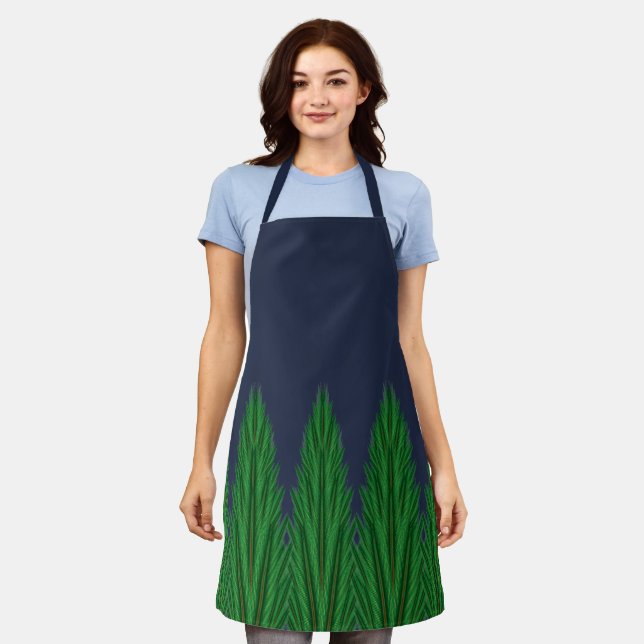 Tablier Pins Miroir Midnight Moyen Apron (Porté)