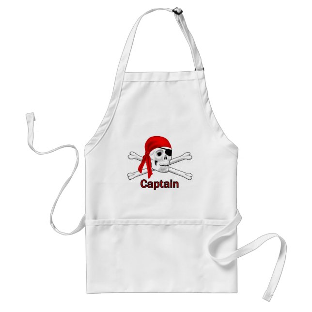 Tablier Pirate Capitaine Skull et Bones Apron (Devant)