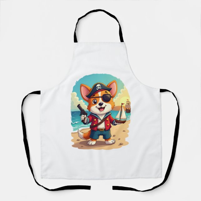 Tablier Pirate Chien Berger Allemand (Recto)