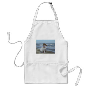 Tablier Pirate de bouledogue sur la plage