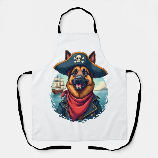 Tablier Pirate de chien berger allemand (Recto)