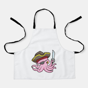 Tablier Pirate de pieuvre avec patch Sabre et Oeil