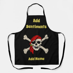 Tablier Pirate Design éditer et ajouter du texte, Apron
