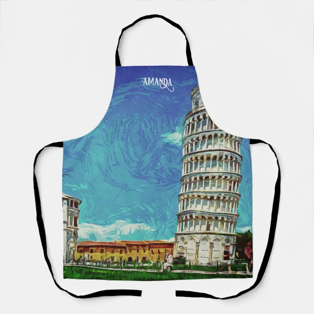 Tablier Pisa Italie europe Peinture colorée (Recto)