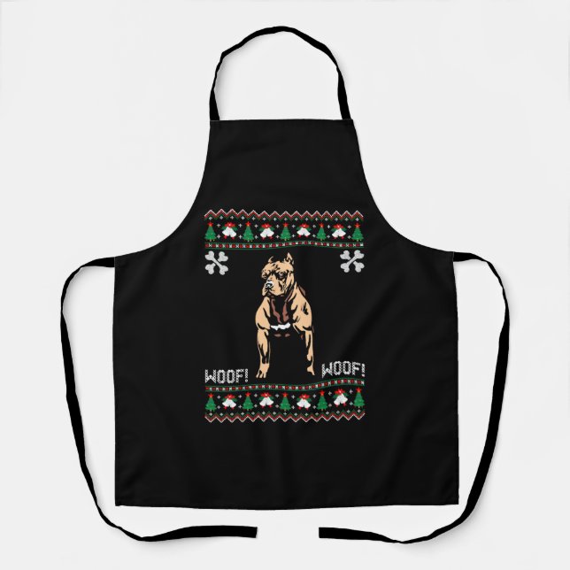 Tablier Pitbull Ugly Christmas Sweater (Recto)
