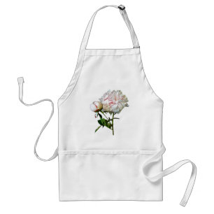 Tablier Pivoine rose pâle et bouton