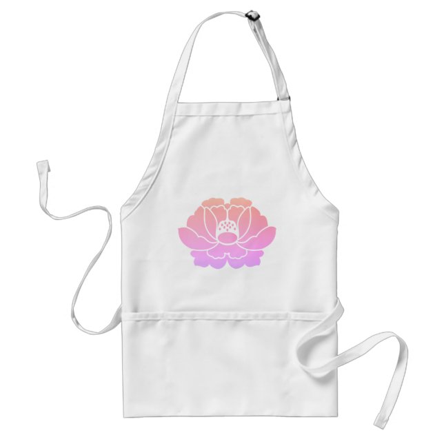 Tablier pivoine rose pastel (Devant)