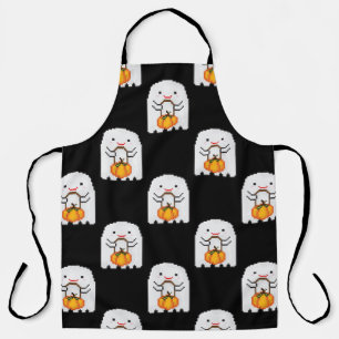 Tablier Pixel art fantôme : Halloween motif