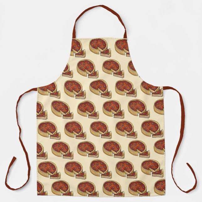 Tablier Pizza à plat profond de Chicago Illinois (Recto)