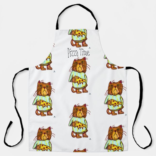 Tablier Pizza Grumpy Pet animal de compagnie Drôle Chat Ar (Recto)