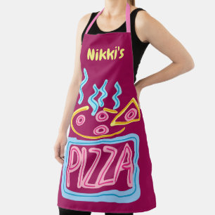 Tablier Pizza Neon personnalisée