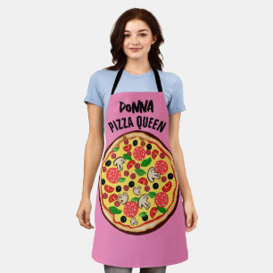 Tablier PIZZA PERSONNALISÉ cuisine rose PERSONNALISÉE Apro