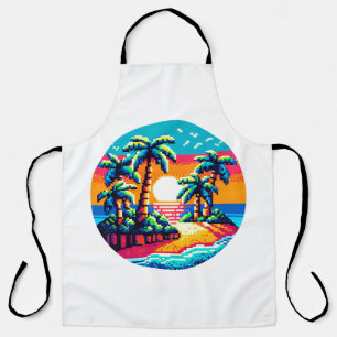 Tablier Plage de coucher de soleil tropicale Relaxant Pixe