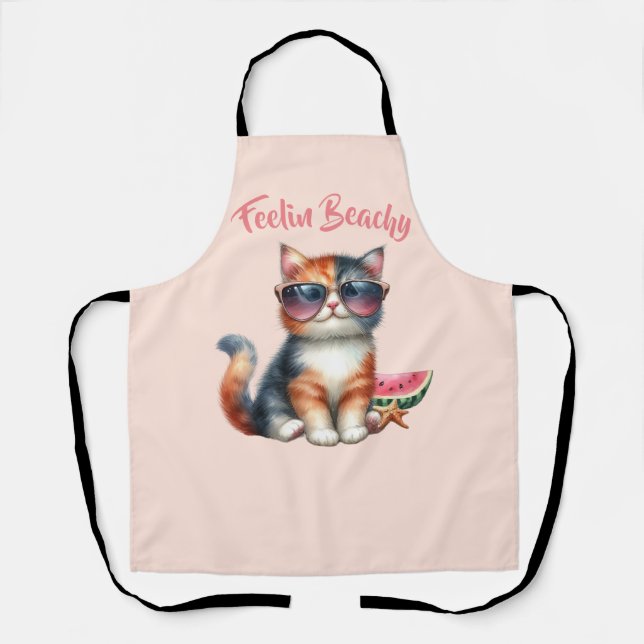 Tablier Plage de Feelin Chat Cute (Recto)