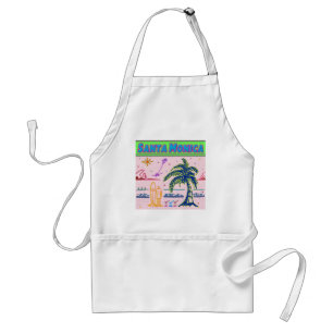 Tablier Plage de Surfer "Père Noël Monica"