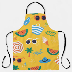 Tablier Plage d'été : Motif coloré sans couture