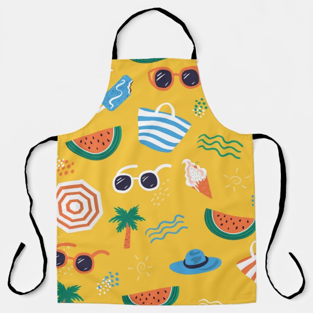 Tablier Plage d'été : Motif coloré sans couture (Recto)