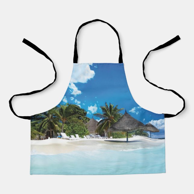 Tablier Plage exotique  (Recto)