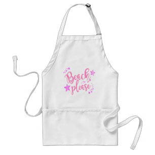 Tablier Plage rose