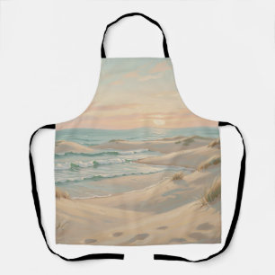 Tablier Plage Tranquille Coucher de Soleil Dunes Vagues Oc