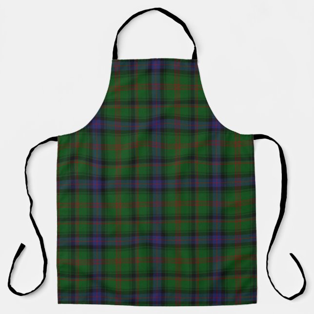 Tablier Plaid bleu vert tartan Park (Recto)