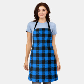 Tablier Plaid de buffle bleu