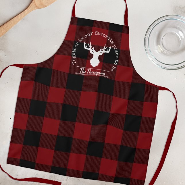 Tablier Plaid de la ferme de Buffalo rouge et noir (Créateur téléchargé)