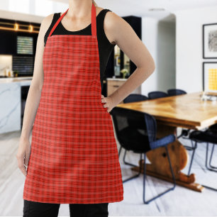 Tablier Plaid rouge classique moderne