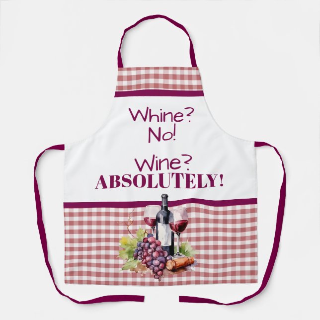Tablier Plaignez-vous non ! Du vin ? Absolument ! Bouteill (Recto)