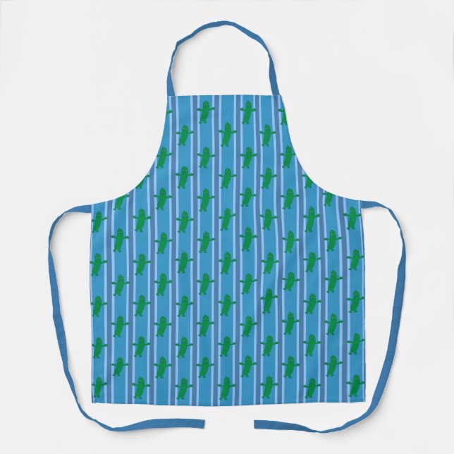 Tablier Plaisir et fantaisie chatte bleue (Recto)