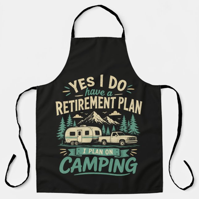 Tablier Plan de retraite de camping (Recto)