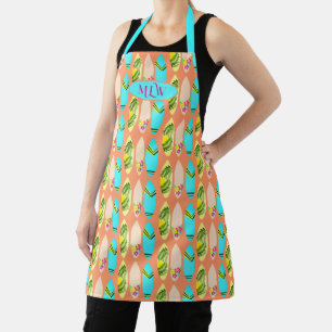 Tablier Planche de surf Motif Cuisine Chef Bib Apron