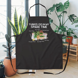 Tablier Plante florale à l'aquarelle Citation drôle de jar