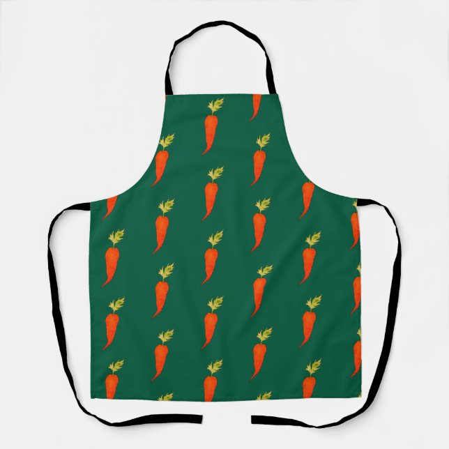 Tablier Playful Watercolor Carrot (Recto)