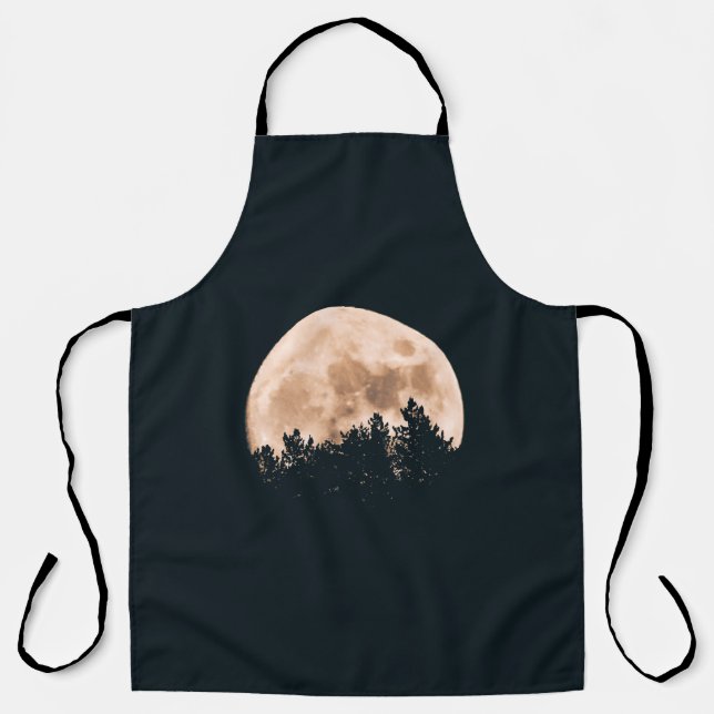 TABLIER PLEINE LUNE DERRIÈRE UN ARBRE SILHOUETTES (Recto)