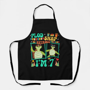 Tablier Plod Snap Retrait I'm 7 Turtle Kid 7e anniversaire