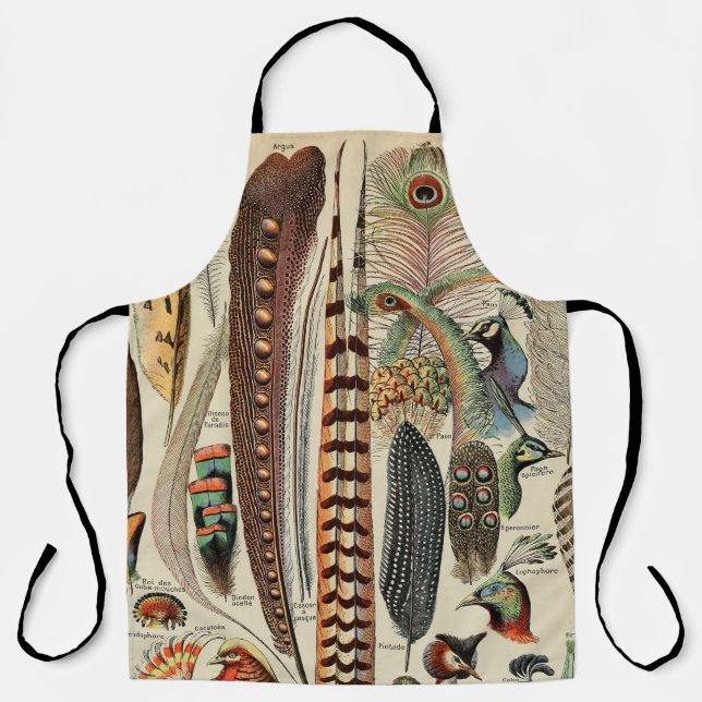 Tablier Plumes d'oiseaux sauvages Antique (Recto)