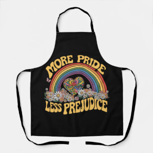 Tablier Plus de fierté moins de préjugés Retro Rainbow Pri