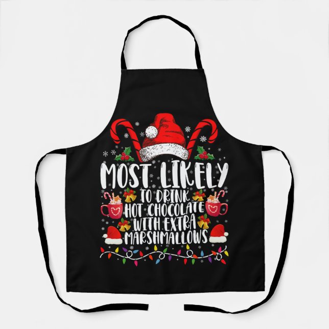 Tablier Plus Susceptible De Boire Des Chamallows Au Chocol (Recto)