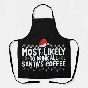 Tablier Plus Susceptible de Boire Tout le Café de Noël du