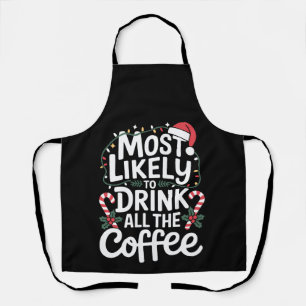 Tablier Plus Susceptible De Boire Tout Le Café Noël Xmas