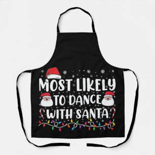Tablier Plus susceptible de danser avec Santa Family Chris
