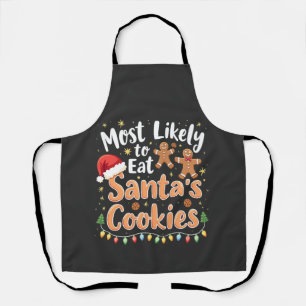 Tablier Plus susceptible de manger les cookies de Santa Ch