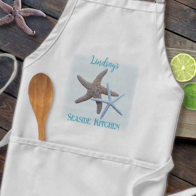 Tablier Poches Cuisine Côtière Étoile de Mer (Créateur téléchargé)